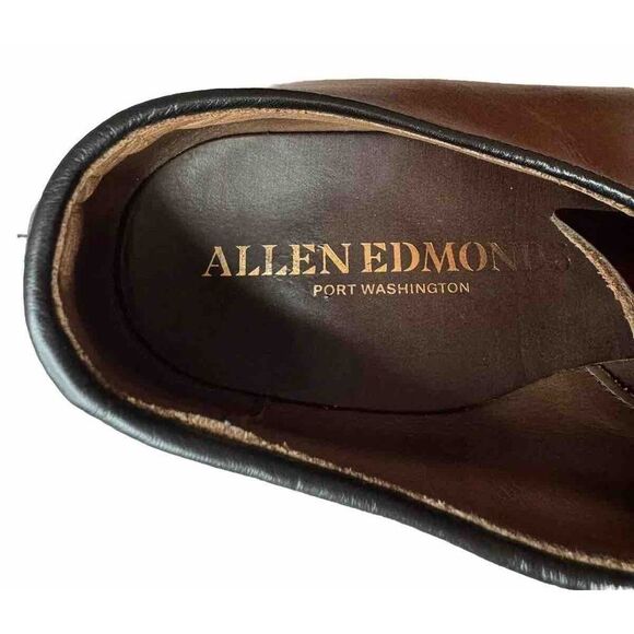 Allen Edmonds Port Washington Delray Brown Split Toe Blucher Dress Shoe Sz 10B - Picture 7 of 10